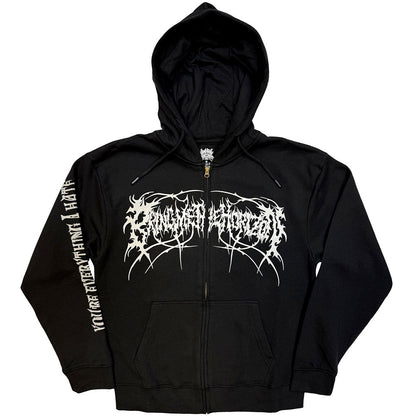 Black - Front - Bring Me The Horizon Unisex Adult Genxsis Metal Logo Back Print Hoodie