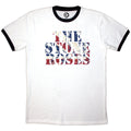 White - Front - The Stone Roses Unisex Adult Tour 2013 Ringer Back Print T-Shirt