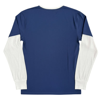 Denim Blue-White - Back - The Rolling Stones Unisex Adult Collage Tongue Layered Long-Sleeved T-Shirt