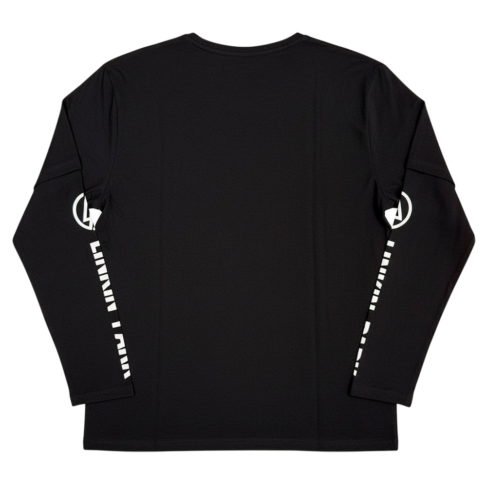 Black - Back - Linkin Park Unisex Adult Street Soldier Layered Long-Sleeved T-Shirt