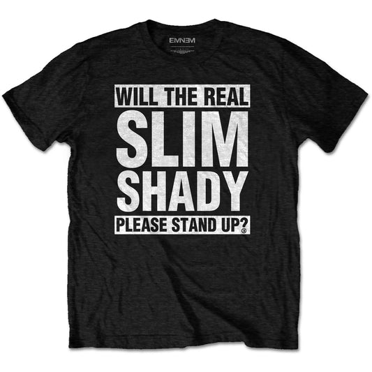Black - Front - Eminem Unisex Adult The Real Slim Shady T-Shirt