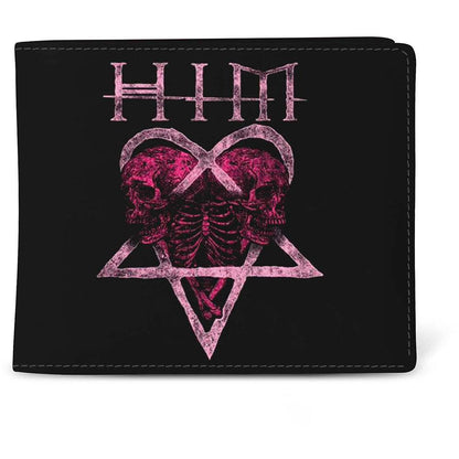 Black-Pink - Front - Him Logo Wallet