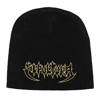 Black-Yellow - Front - Sepultura Unisex Adult Original Logo Beanie