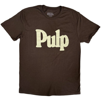 Brown - Front - Pulp Unisex Adult Logo T-Shirt
