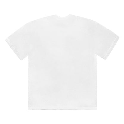 White - Back - Alice In Wonderland Unisex Adult Alice Bordered T-Shirt