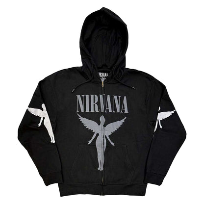 Charcoal Grey - Front - Nirvana Unisex Adult Utero Mono Full Zip Hoodie