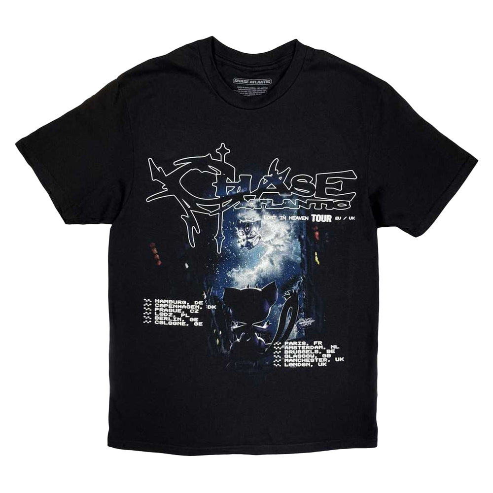 Black - Front - Chase Atlantic Unisex Adult Aura European Tour ´25 Long-Sleeved T-Shirt