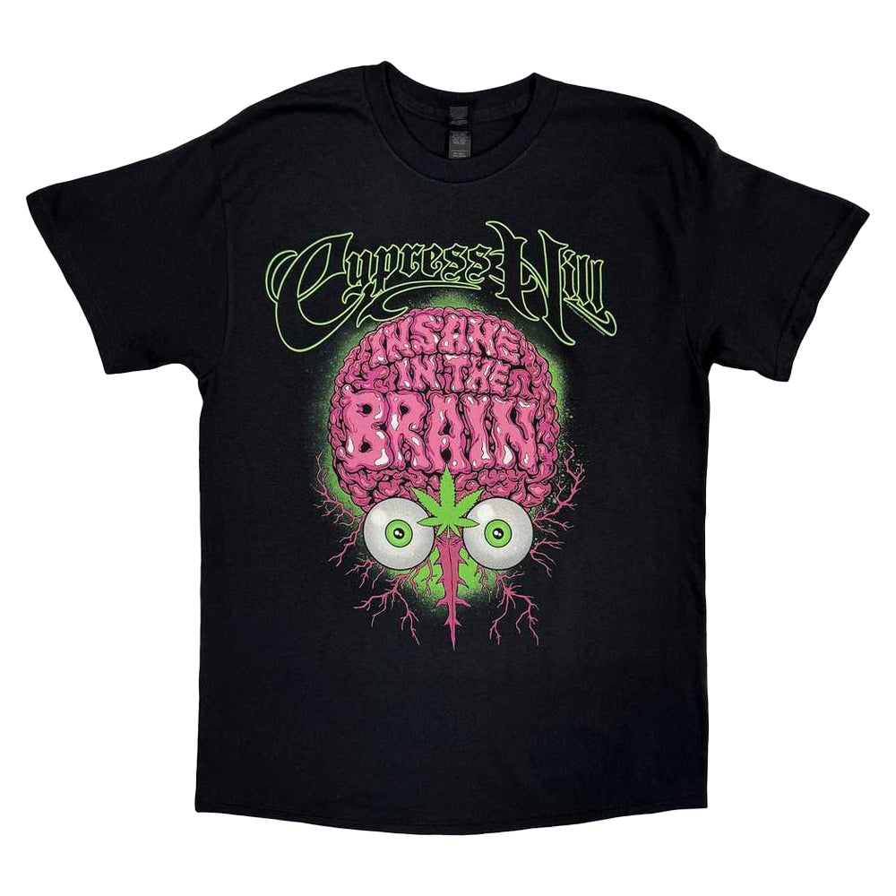 Black - Front - Cypress Hill Unisex Adult Insane In The Brain EU Tour ´25 T-Shirt