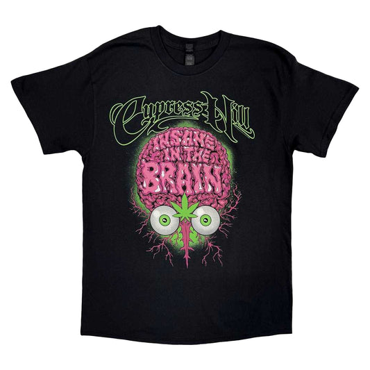 Black - Front - Cypress Hill Unisex Adult Insane In The Brain EU Tour ´25 T-Shirt