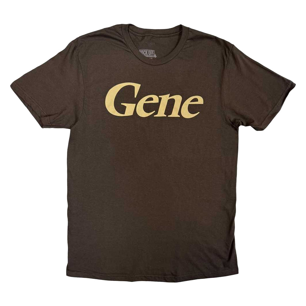 Brown - Front - Gene Unisex Adult Classic Logo T-Shirt