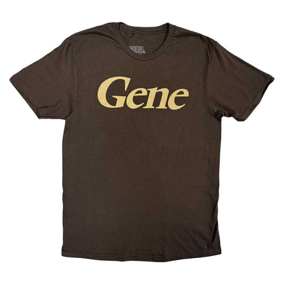 Brown - Front - Gene Unisex Adult Classic Logo T-Shirt