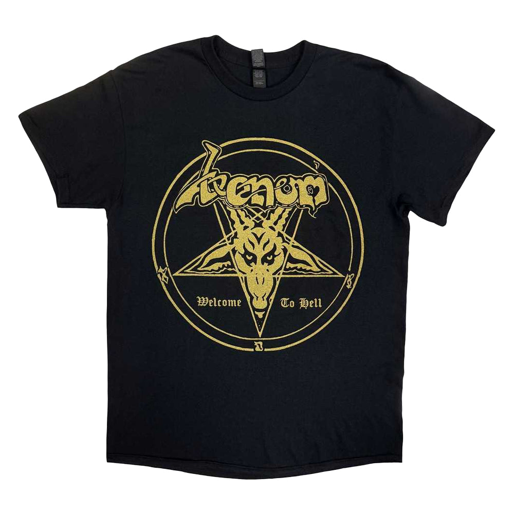Black - Front - Venom Unisex Adult Welcome To Hell Back Print T-Shirt