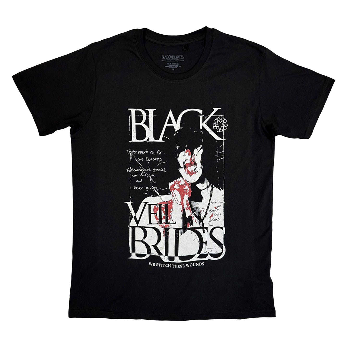 Black - Front - Black Veil Brides Unisex Adult Stitch These Wounds T-Shirt