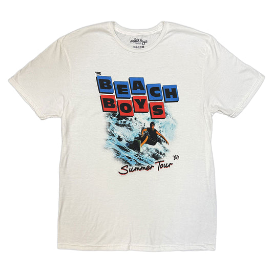 White - Front - The Beach Boys Unisex Adult Summer Tour ´86 T-Shirt