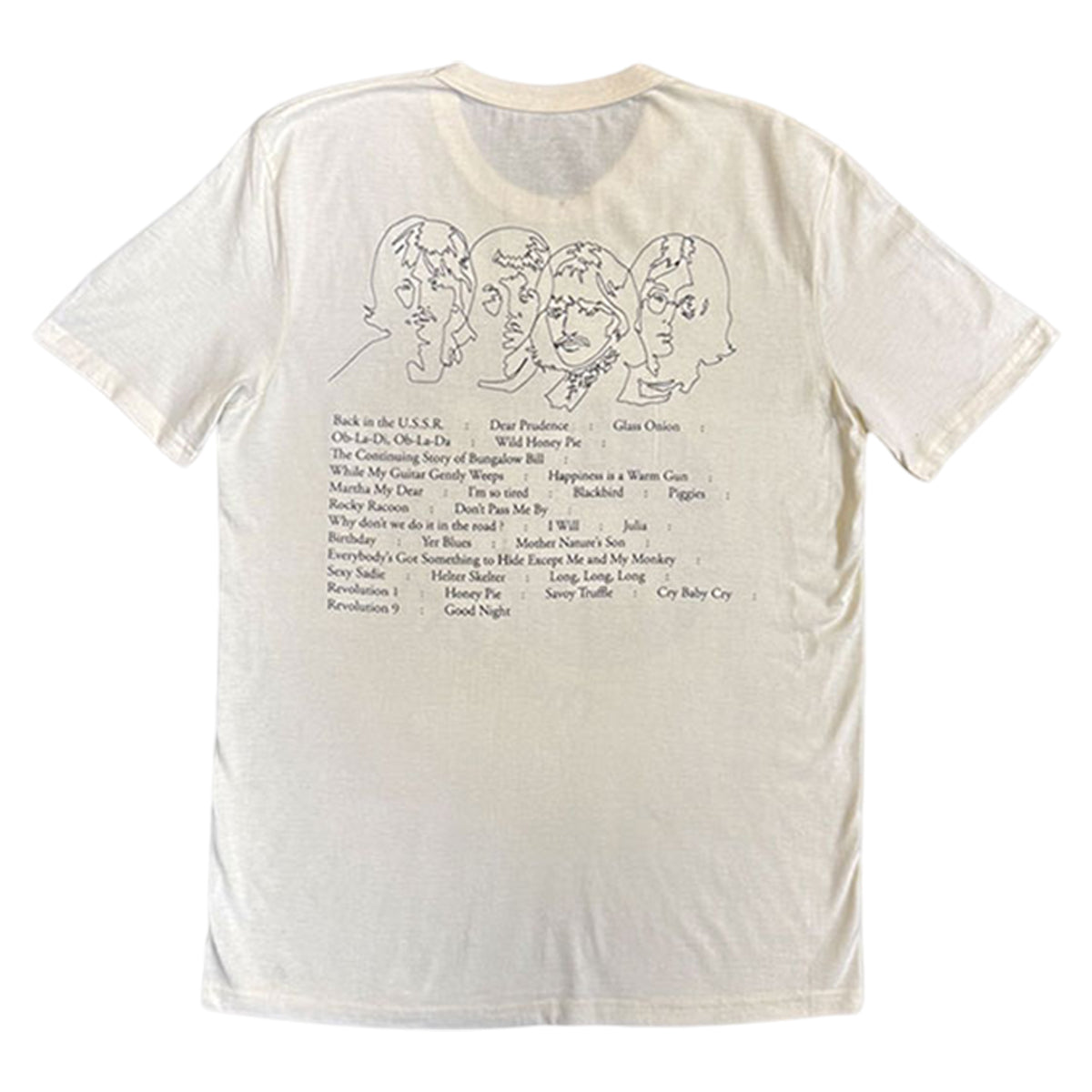 Natural - Back - The Beatles Unisex Adult Beatles On Apple Back Print T-Shirt