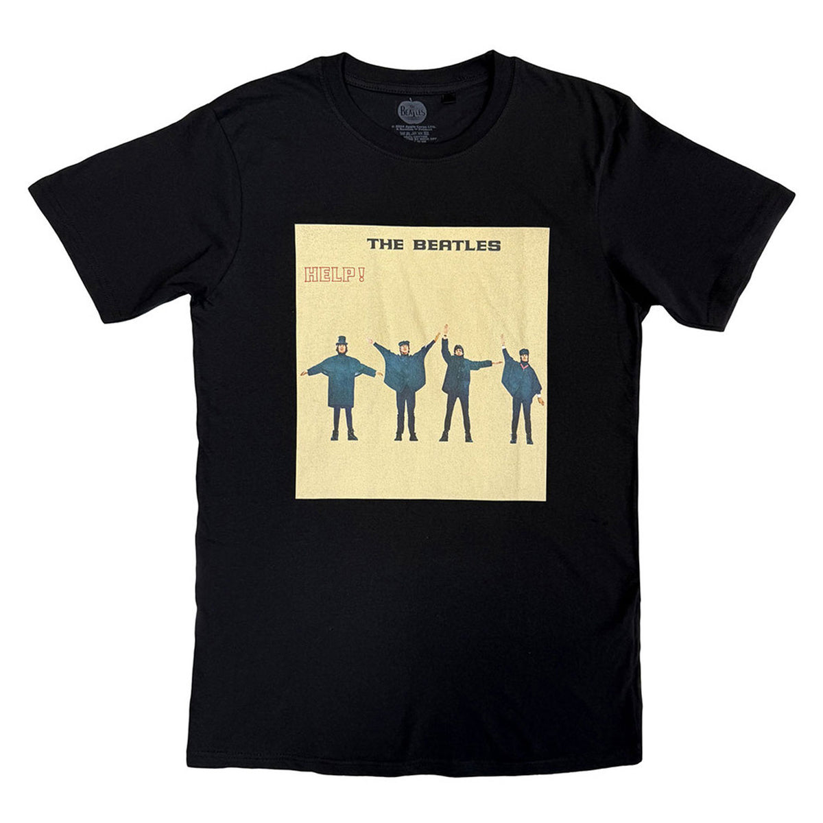 Black - Front - The Beatles Unisex Adult Help! Album Cover T-Shirt