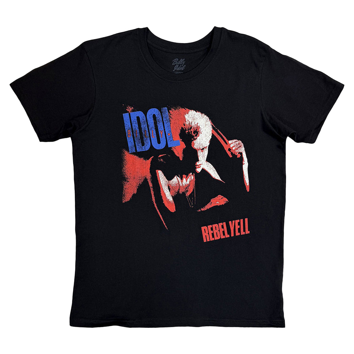 Black - Front - Billy Idol Unisex Adult Rebel Yell T-Shirt