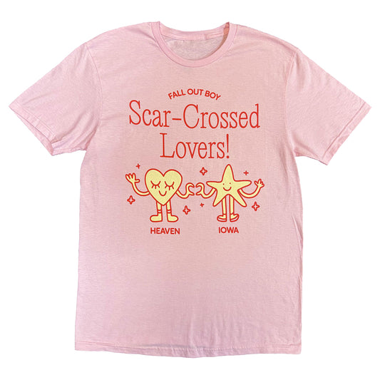 Pink - Front - Fall Out Boy Unisex Adult Scar Crossed Lovers! T-Shirt