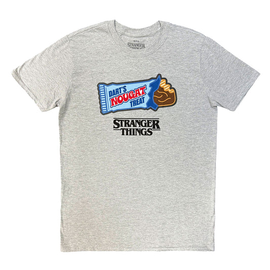 Grey - Front - Stranger Things Unisex Adult Darts Treat T-Shirt
