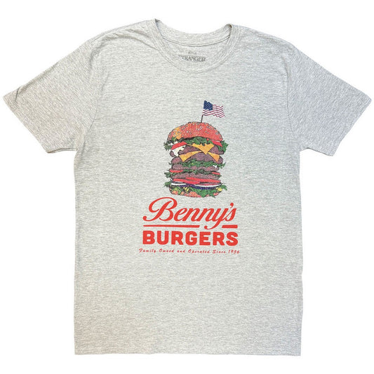 Grey - Front - Stranger Things Unisex Adult Bennys Burger T-Shirt