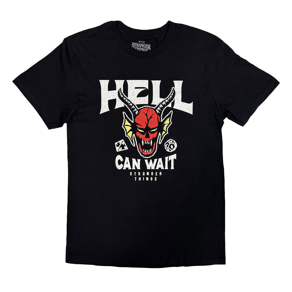 Black - Front - Stranger Things Unisex Adult Hell Can Wait T-Shirt