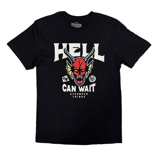 Black - Front - Stranger Things Unisex Adult Hell Can Wait T-Shirt