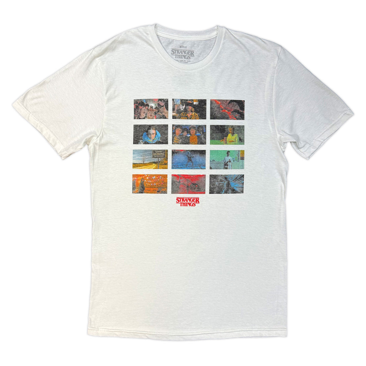 White - Front - Stranger Things Unisex Adult Hawkins Power And Light T-Shirt