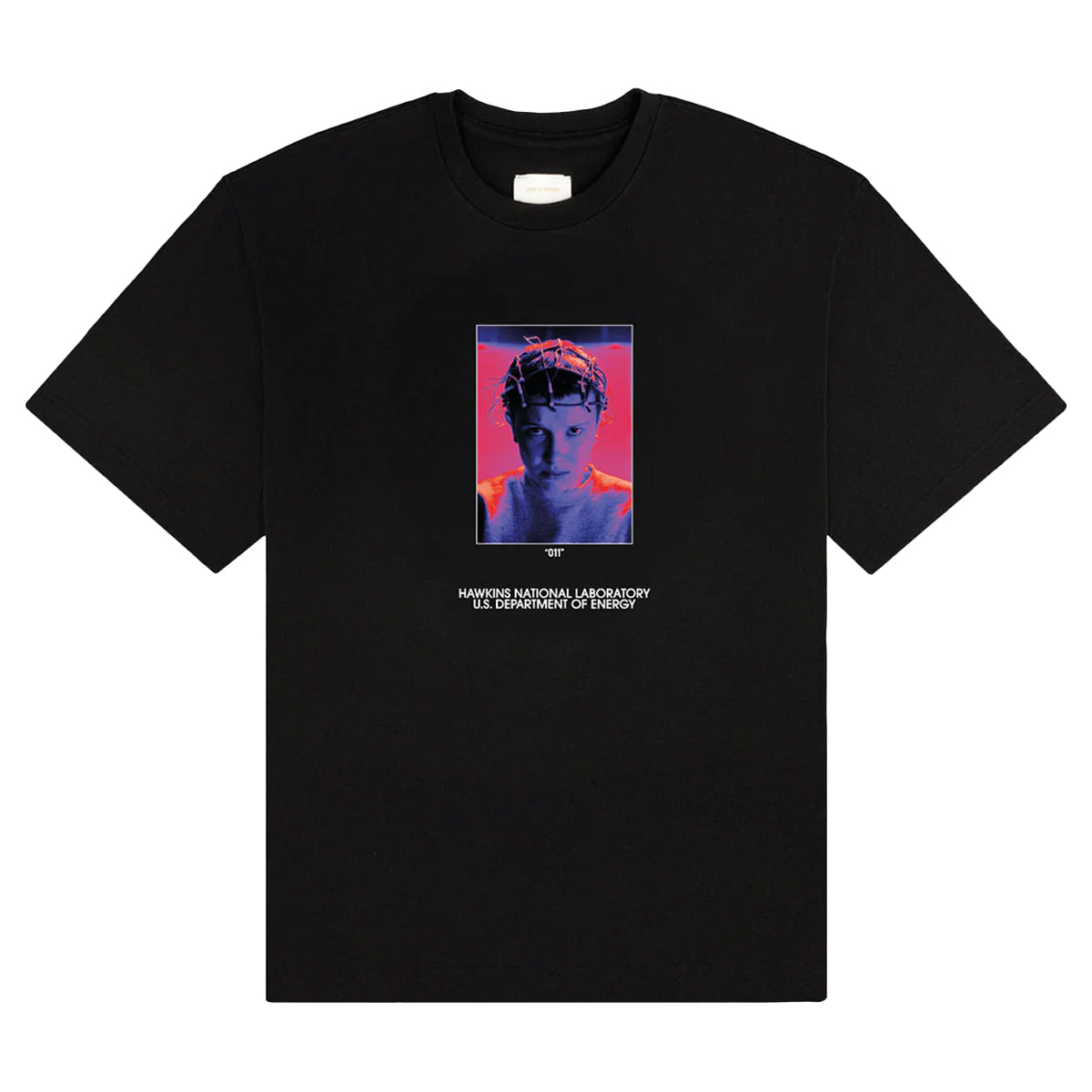 Black - Front - Stranger Things Unisex Adult Hawkins National Laboratory T-Shirt