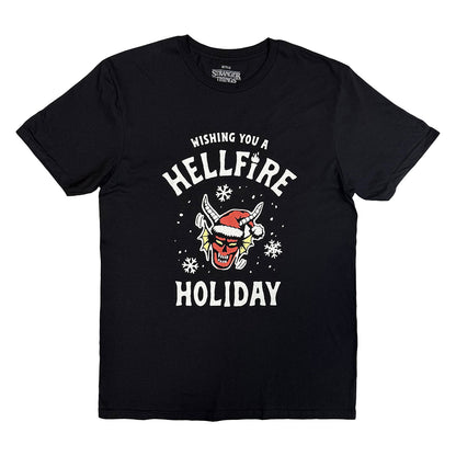 Black - Front - Stranger Things Unisex Adult Wishing You A Hell Fire T-Shirt