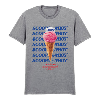 Grey - Front - Stranger Things Unisex Adult Scoops Ahoy Ice Cream T-Shirt