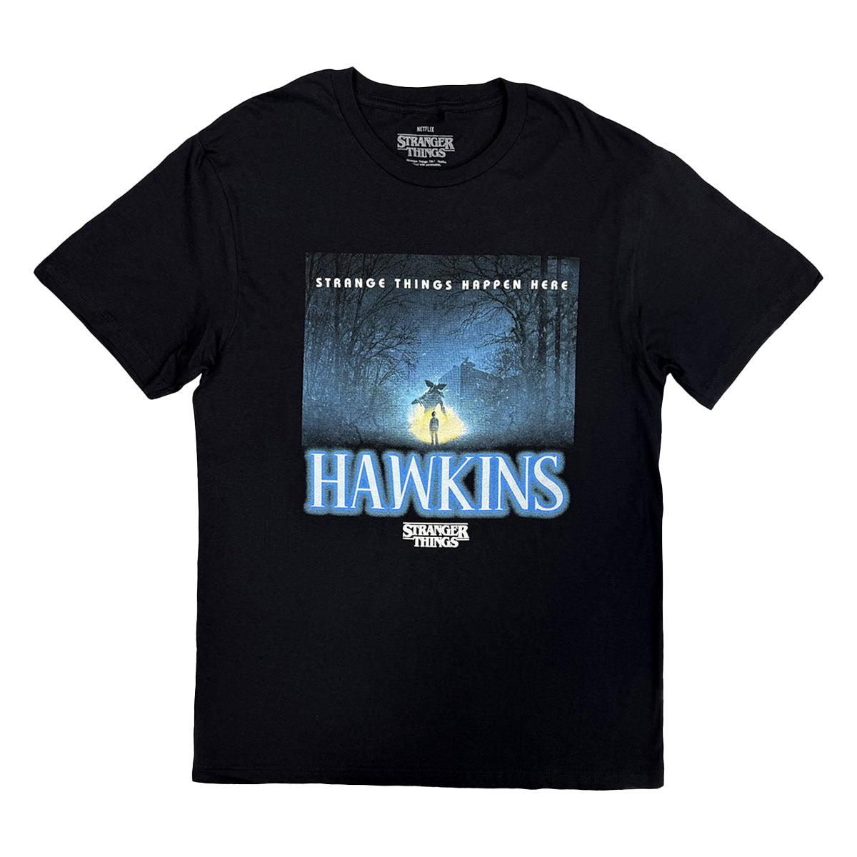 Black - Front - Stranger Things Unisex Adult Happen Here T-Shirt