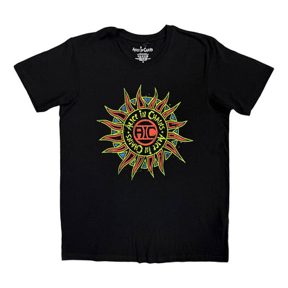 Black - Front - Alice In Chains Unisex Adult Sun Logo T-Shirt