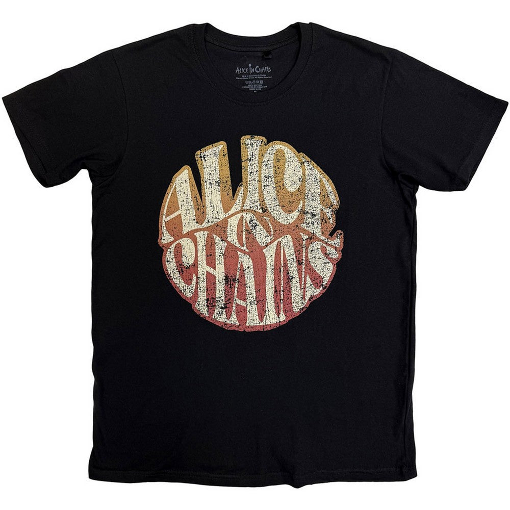 Black - Front - Alice In Chains Unisex Adult Gradient Logo T-Shirt