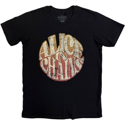 Black - Front - Alice In Chains Unisex Adult Gradient Logo T-Shirt