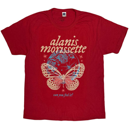 Red - Front - Alanis Morissette Unisex Adult Can You Feel It T-Shirt