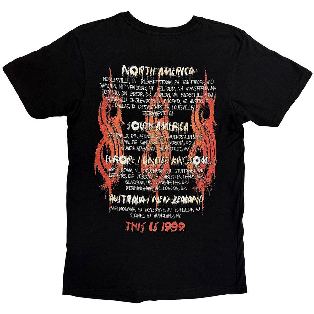 Black - Back - Slipknot Unisex Adult North American Tour ´99 Back Print T-Shirt