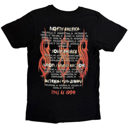 Black - Back - Slipknot Unisex Adult North American Tour ´99 Back Print T-Shirt