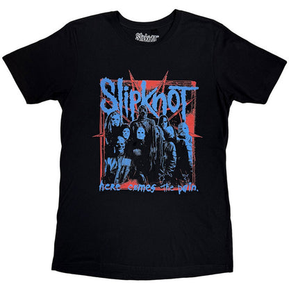 Black - Front - Slipknot Unisex Adult Here Comes The Pain Back Print T-Shirt