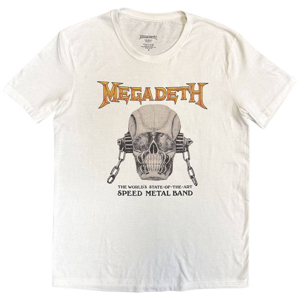White - Front - Megadeth Unisex Adult Speed Metal T-Shirt
