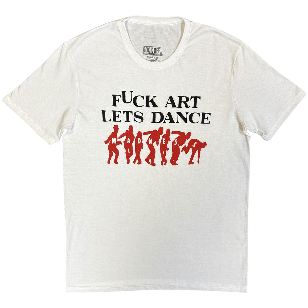 White - Front - Madness Unisex Adult Fuck Art T-Shirt