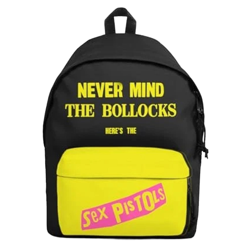 Black-Yellow - Front - Sex Pistols Never Mind The Bollocks Backpack