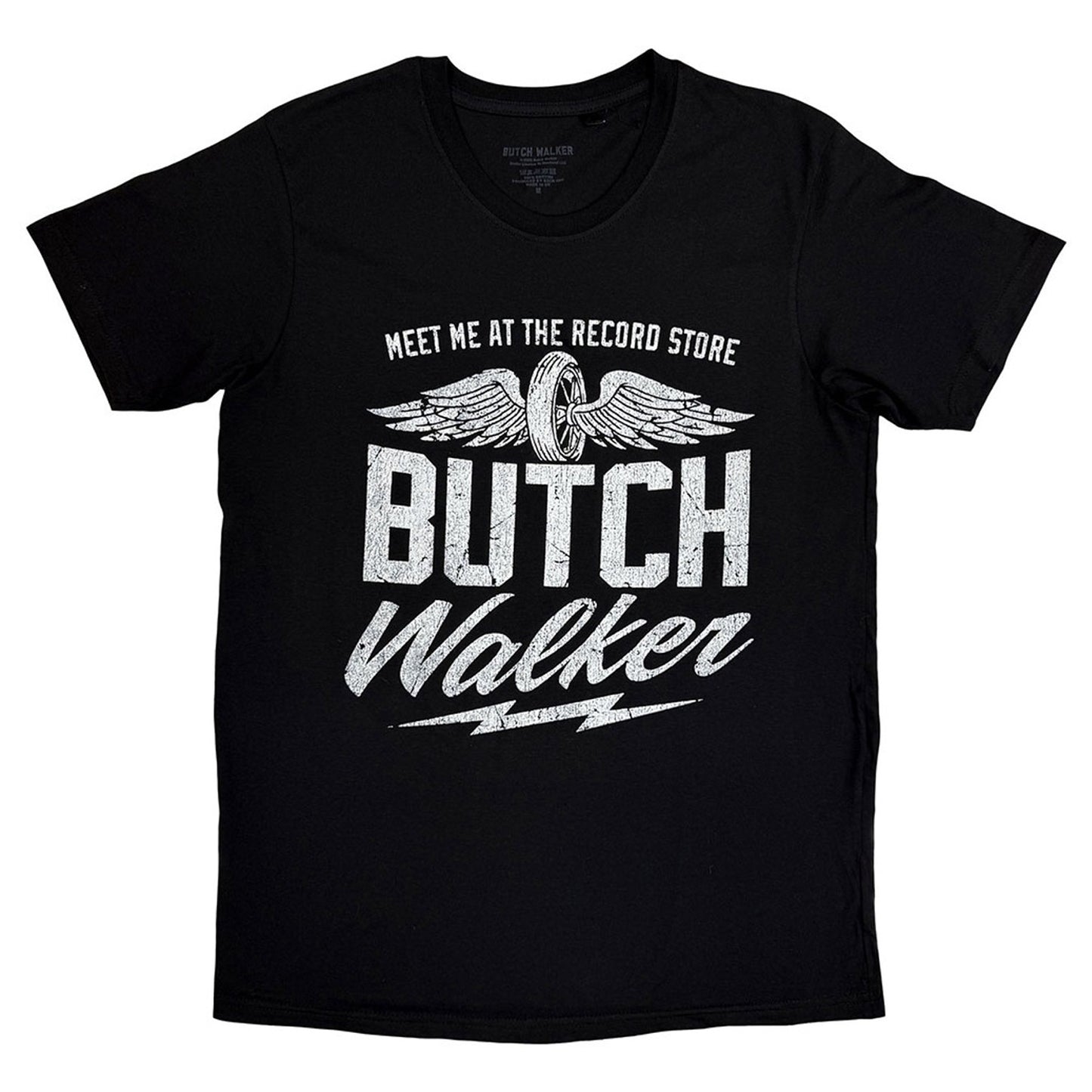 Black - Front - Butch Walker Unisex Adult Wheels & Wings T-Shirt