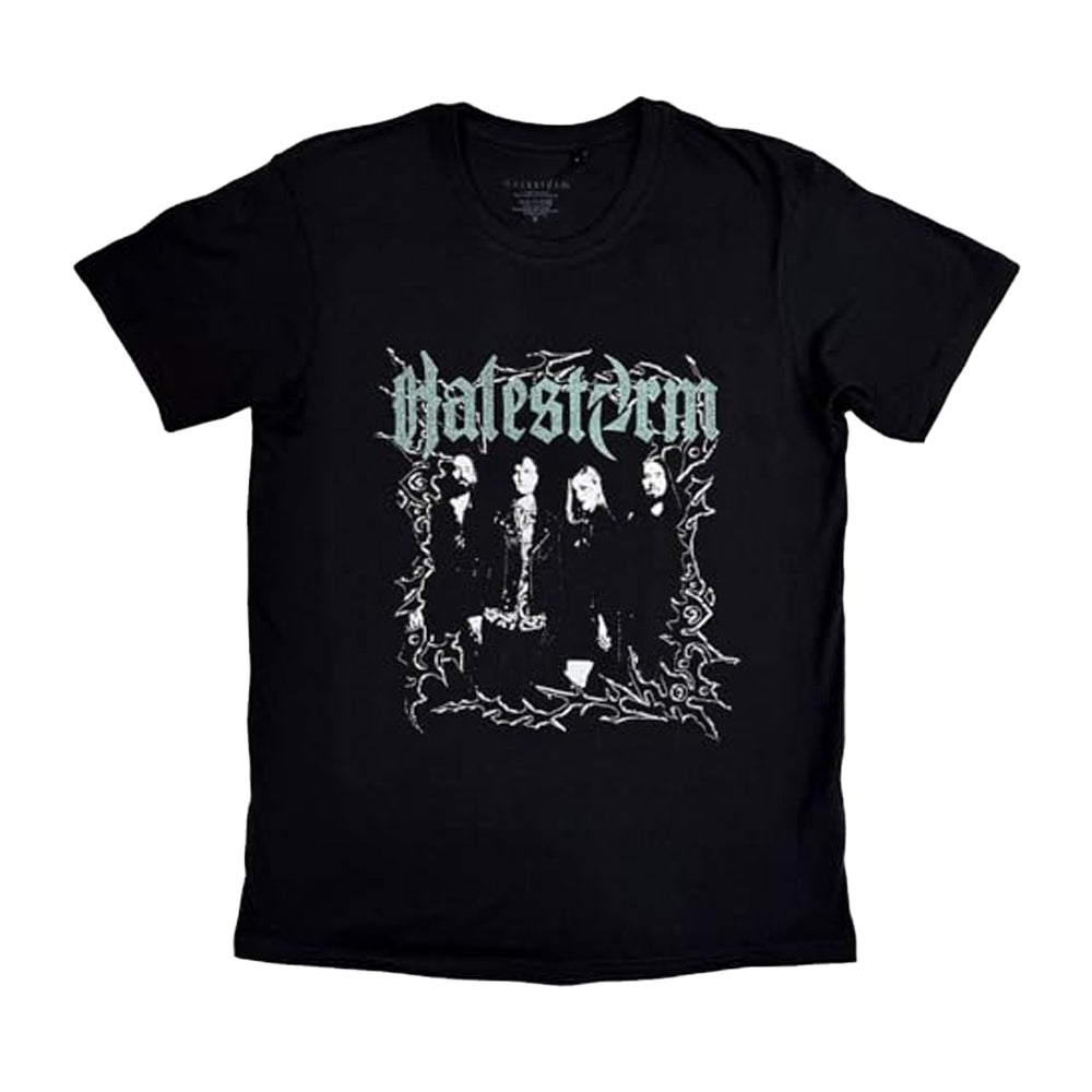 Black - Front - Halestorm Unisex Adult Jagged Frame T-Shirt