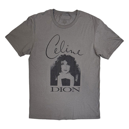 Grey - Front - Celine Dion Unisex Adult Photograph T-Shirt