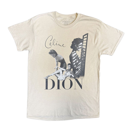 Sand - Front - Celine Dion Unisex Adult Homage T-Shirt