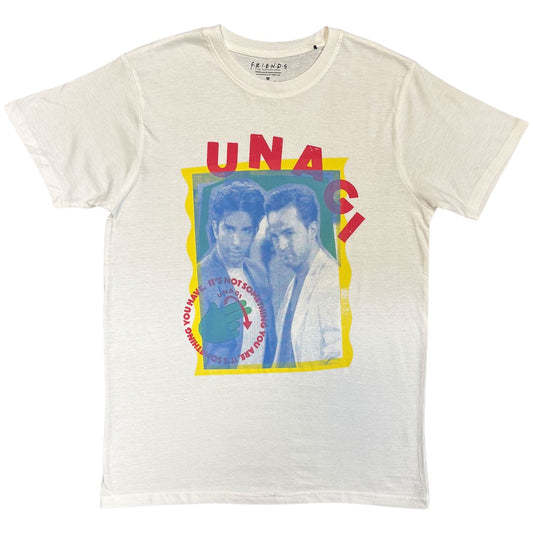 White - Front - Friends Unisex Adult Unagi T-Shirt