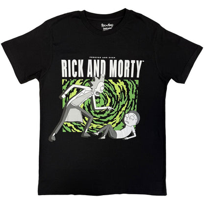 Black - Front - Rick And Morty Unisex Adult Vortex T-Shirt