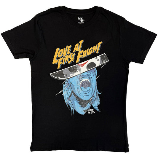 Black - Front - Friday The 13th Unisex Adult Love At First Fright T-Shirt