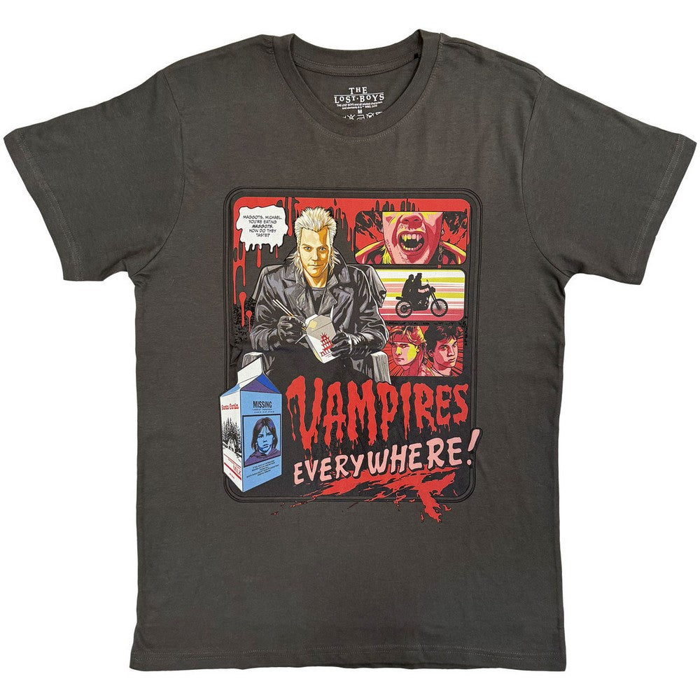 Charcoal Grey - Front - The Lost Boys Unisex Adult Vampires Everywhere T-Shirt