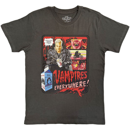 Charcoal Grey - Front - The Lost Boys Unisex Adult Vampires Everywhere T-Shirt